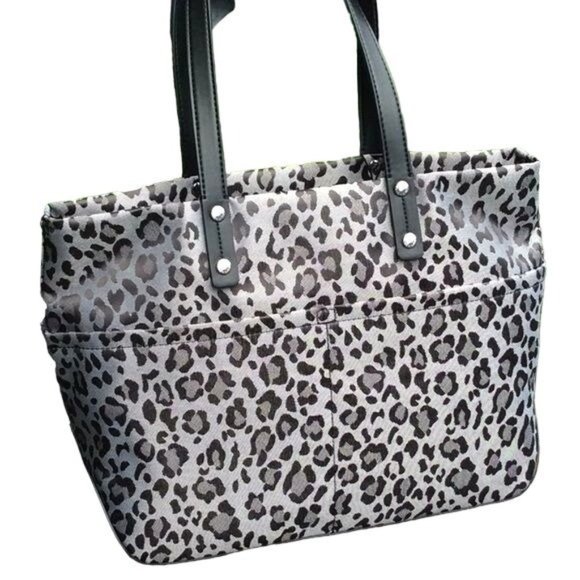 Calvin Klein WomenS Animal Print Tote Top Zip Closure Size-13” x 10 3/4” NWT - Picture 1 of 8